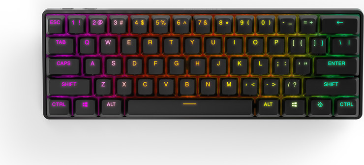 מקלדת גיימינג אלחוטית מיני מקצועית Apex Pro Mini WL US Steelseries שחור