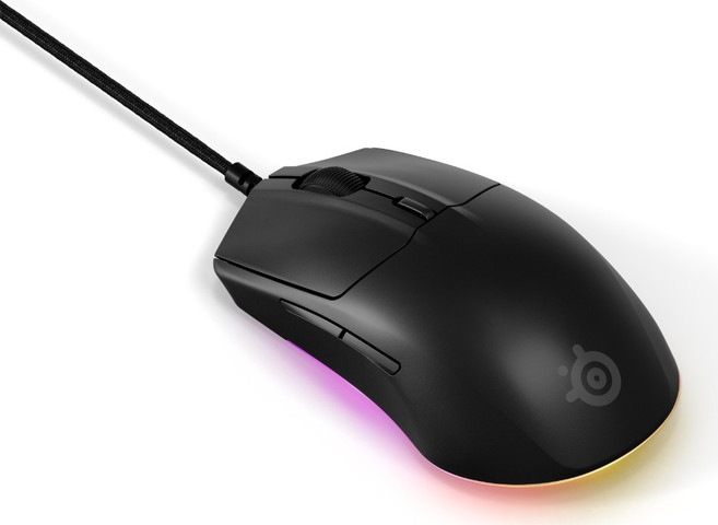 עכבר גיימינג חוטי SteelSeries Rival 3 Gen 2 מהיר ועמיד בחרו צבע שחור