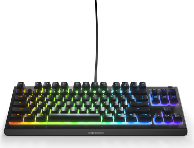 מקלדת גיימינג חוטית עמידה במים SteelSeries Apex 3 TKL US LED בחרו צבע לבן