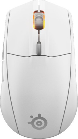 עכבר גיימינג אלחוטי SteelSeries Rival 3 Gen 2 חיבור Bluetooth ו-2.4GHz, חיישן 18K DPI בחר צבע לבן