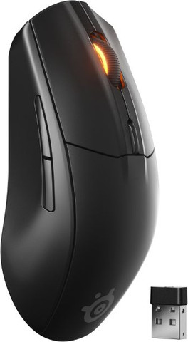 עכבר גיימינג אלחוטי SteelSeries Rival 3 Gen 2 חיבור Bluetooth ו-2.4GHz, חיישן 18K DPI בחר צבע לבן
