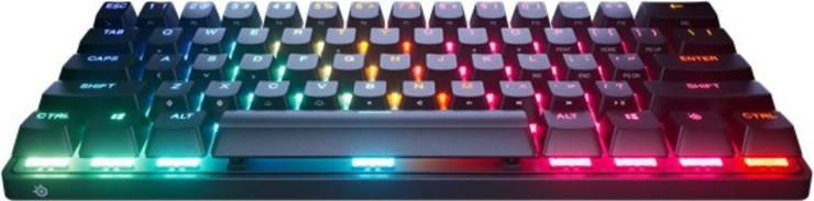 מקלדת גיימינג מכאנית חוטית SteelSeries Apex Pro Mini Gen 3 בגודל 60% עם מתגים מגנטיים מהירים שחור