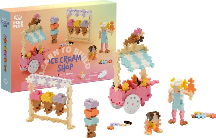 פלוס פלוס לומדים לבנות חנות גלידה 285 חלקים - Plus Plus