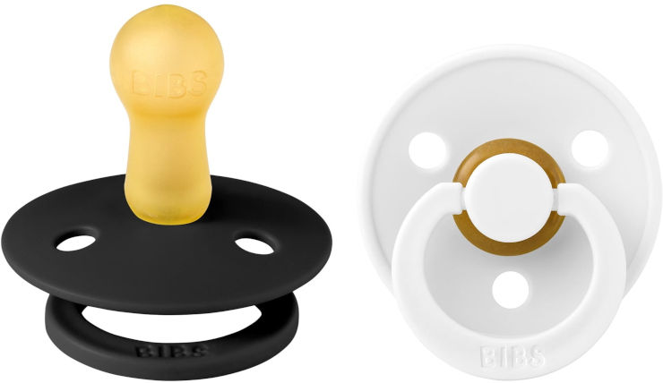 ביבס - זוג מוצצים BLACK/WHITE גודל 2
