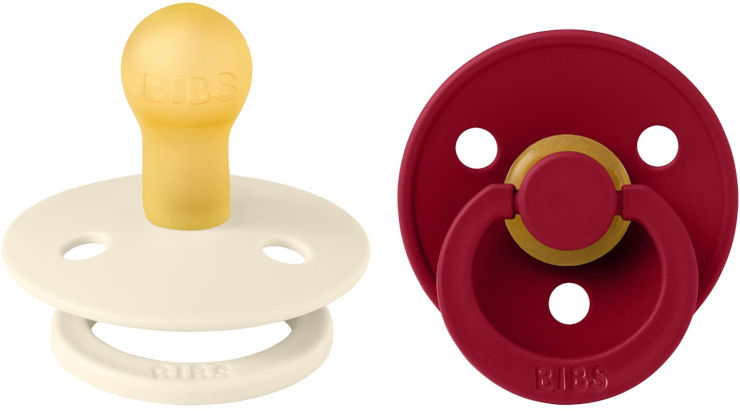 ביבס - זוג מוצצים IVORY/RUBY גודל 1