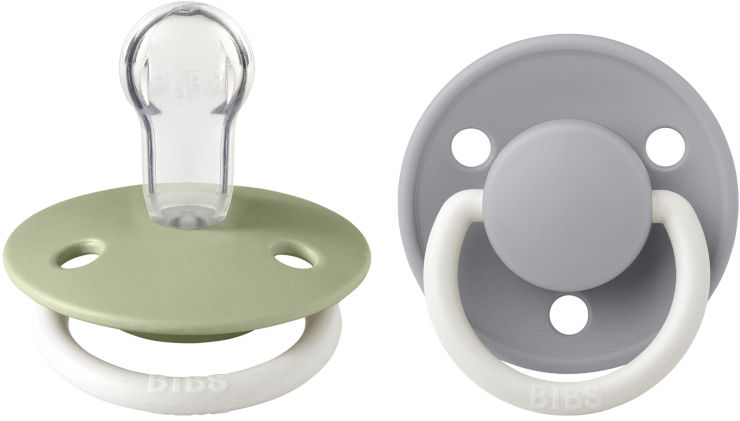 זוג מוצצים דה לוקס סיליקון SAGE GLOW/CLOUD GLOW גודל אחד