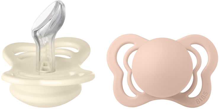 זוג מוצצים קוטור סיליקון IVORY/BLUSH גודל 1