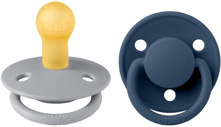 ביבס - זוג מוצצים דה לוקס לטקס CLOUD/STEEL BLUE גודל 1