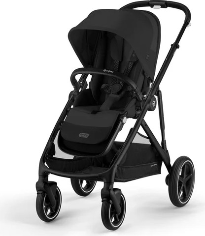 עגלת תאומים אחים גאזל Gazelle S2 עם 2 עריסות ו- 2 טיולונים צבע שחור – סייבקס