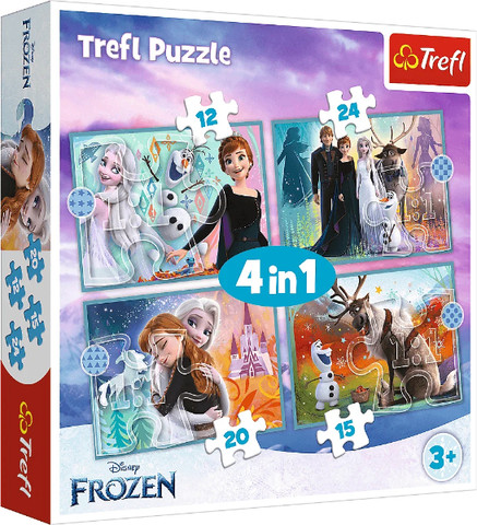 פאזל טראפל 4 משחקי פאזל 12, 15, 20, 24 חלקים פרוזן 2
