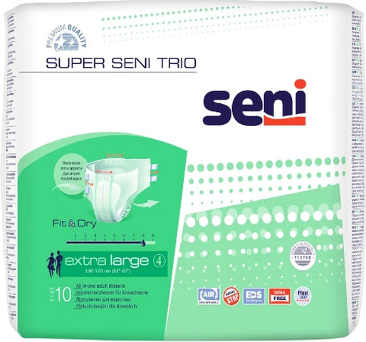 חיתולים למבוגרים סופר סאני טריו מידה מדיום SENI ספיגה גבוהה מאוד