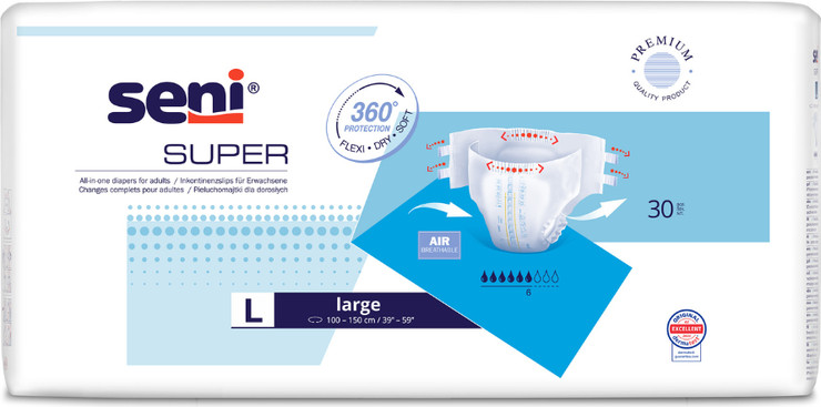 חיתולי סופר סאני 30 L יח'