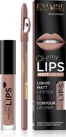 OH MY LIPS שפתון + עפרון לשפתיים - 01 NEUTRAL NUDE