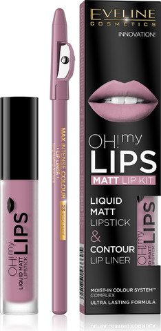 OH MY LIPS שפתון + עפרון לשפתיים - 03 ROSE NUDE