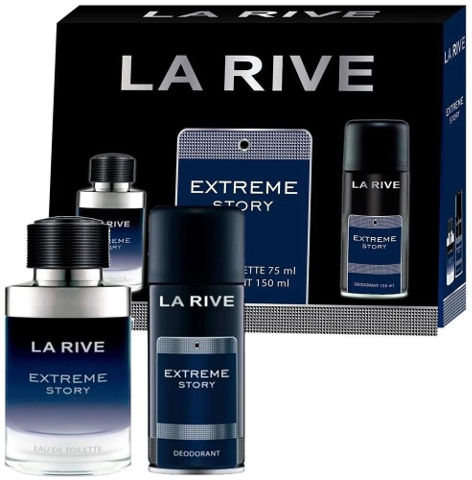 סט לגבר LA RIVE EXTREME STORY - בושם + דאודורנט