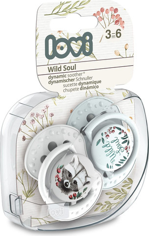 זוג מוצצי סיליקון מהדורת Wild Nature מבית Lovi - כחול (3-6 חודשים)