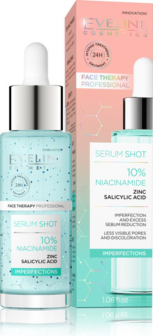 SERUM SHOT סרום קומפלקס לפנים 10% ניאצנמיד להפחתת מראה נקבוביות