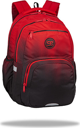 תיק גב לילדים ארבעה תאים מבית COOLPACK - צבע שחור ואדום