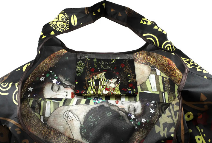 תיק צד מתקפל – ג. קלימט, "הנשיקה" 40×70 ס״מ
