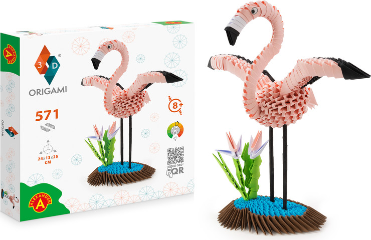 אוריגמי 3D - פלמינגו