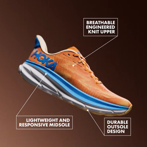 HOKA Clifton 9 - נעלי ספורט גברים הוקה קליפטון 9 בצבע ענן כחול/לבן
