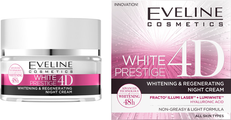 WHITE PRESTIGE 4D קרם הבהרה לפנים לטיפול בלילה