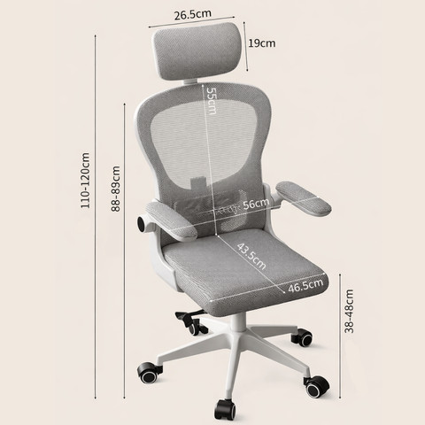 כיסא תלמיד ארגונומי דגם Chairy- לבן עם ריפוד שחור