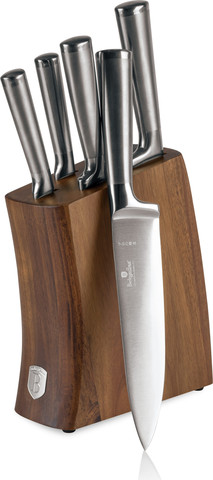 סט סכינים יוקרתי עם מעמד עץ אקציה Berlinger Haus BH3124