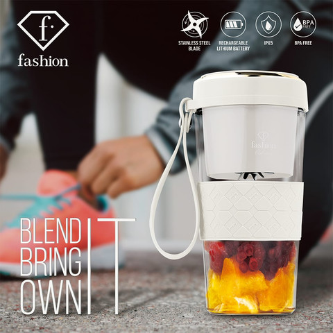 שייקר TO GO נטען לבן  FASHION TV