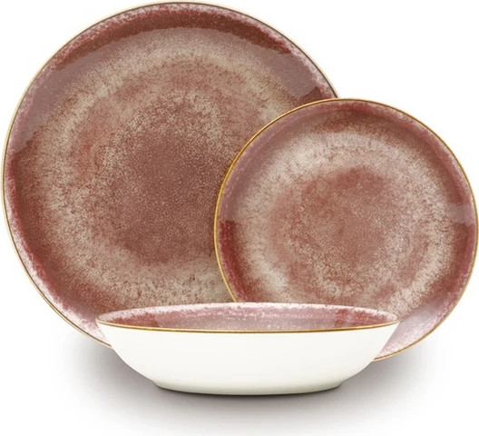 סט כלי אוכל 18 חלקים פורצלן BH10303 Berlinger haus Rose Gold