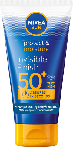 SUN קרם הגנה ולחות שקוף עם +SPF50