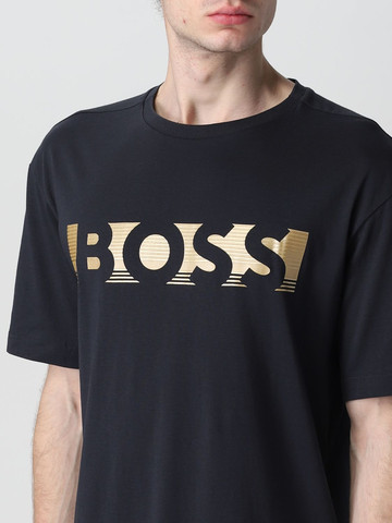 טי שירט HUGO BOSS לגבר דגם COLOUR-BLOCK LOGO