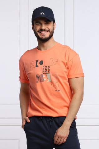 טי שירט HUGO BOSS לגברים דגם COTTON-JERSEY LOGO