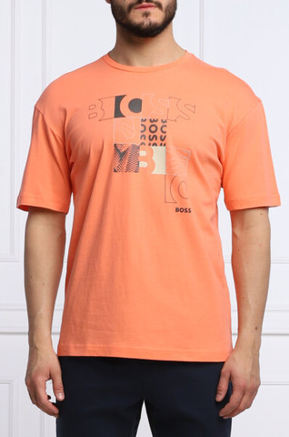 טי שירט HUGO BOSS לגברים דגם COTTON-JERSEY LOGO
