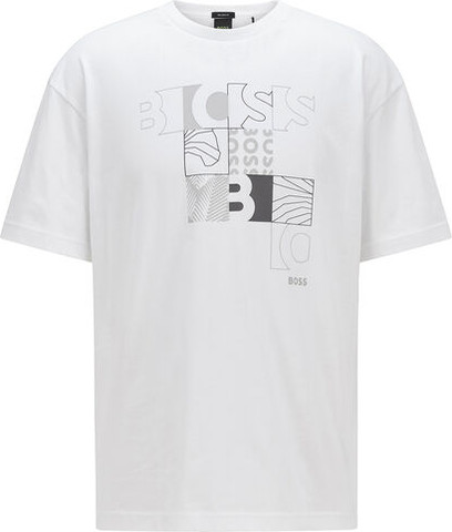 טי שירט HUGO BOSS לגברים דגם COTTON-JERSEY LOGO