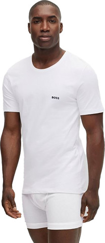 מארז 3 טי שירט צווארון עגול עם לוגו תפור של Hugo Boss לגברים