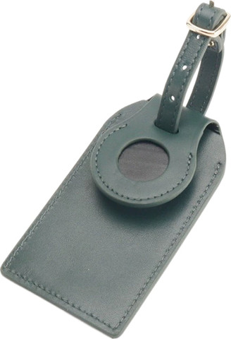 תגית עור Airtag למזוודות ותיקים The Ignyros Apple Airtag Holder - ירוק כהה (עור אמיתי)