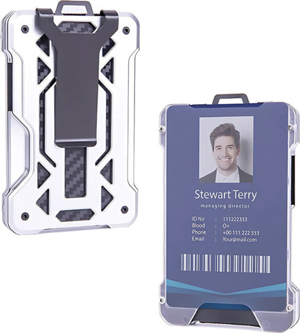ארנק Stromis™ Elite קומפקטי עם הגנת RFID - כסוף