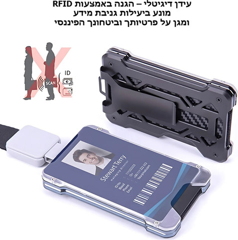 ארנק Stromis™ Elite קומפקטי עם הגנת RFID - כסוף