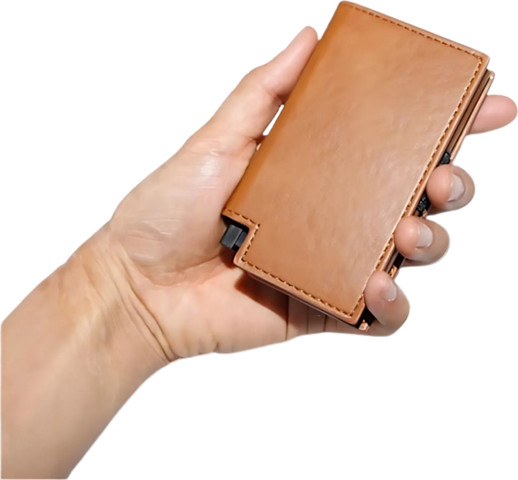 ארנק Skelion™ קומפקטי 8 תאים עם הגנת RFID - חום