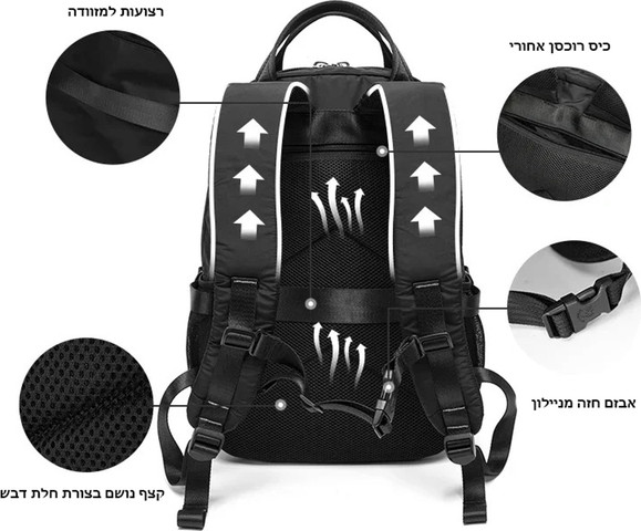 תיק גב Nexiris Ultra 17L למחשב 14 אינץ' קל משקל מבית כאמל מאונטין - חום