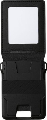 הארנק Ylthor™ Elite מבית כאמל מאונטיין - עור שחור + מתכת שחורה