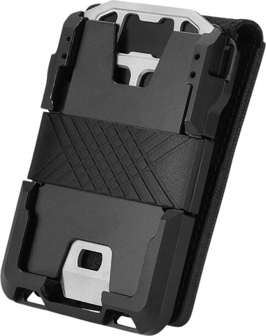 ארנק Trionis™ Prime 6 תאים עם הגנת RFID - מתכת כסופה + עור חום