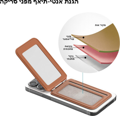 ארנק Xyraleth™ Fusion תומך MagSafe עם הגנת RFID - שחור