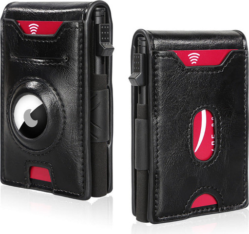 ארנק Krymorith™ Signature חכם עם מקום ל-AirTag והגנת RFID - אפרסק