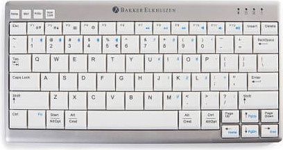 מקלדת ארגונומית BAKKER לבנה