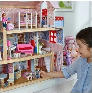 בית בובות נויה מעץ לילדים W06A100 מאת בית העץ