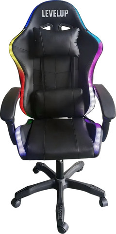 כיסא גיימינג בצבע שחור 7008RGBBLACK מבית LEVEL UP