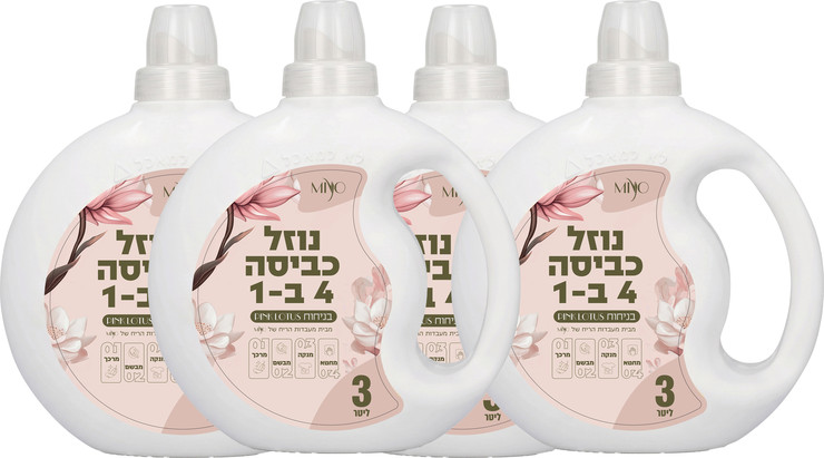 מארז 4 נוזל כביסה 4 ב 1 Pink Lotus