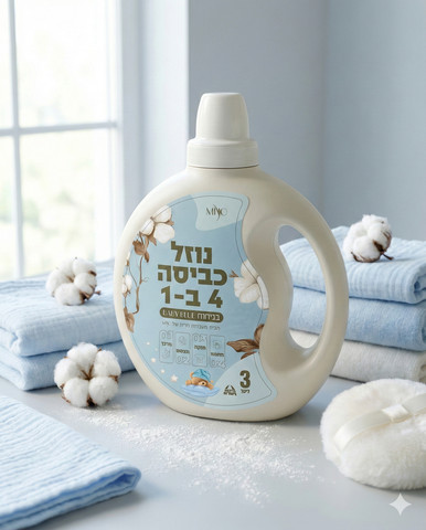 מארז 4 נוזל כביסה 4 ב-1 Baby Blue